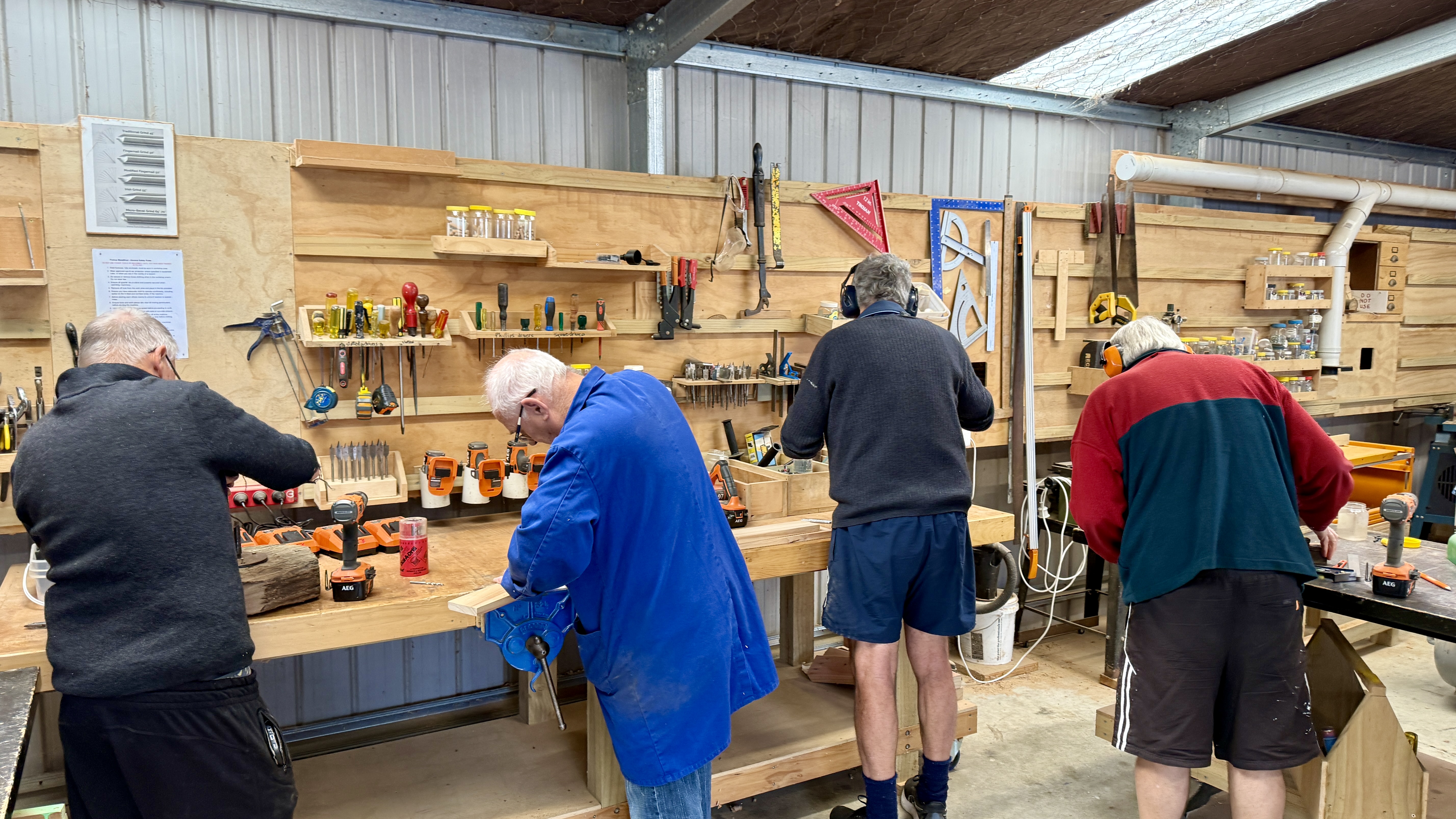 Men at work Porirua MenzShed